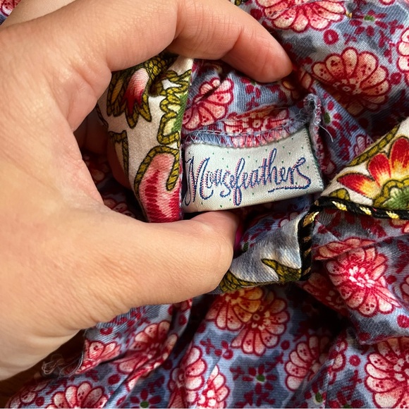 Mousefeathers vintage floral patterned collared dress size 6X - Picture 3 of 5